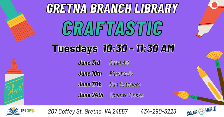 Craftastic June 3 10 17 and 24