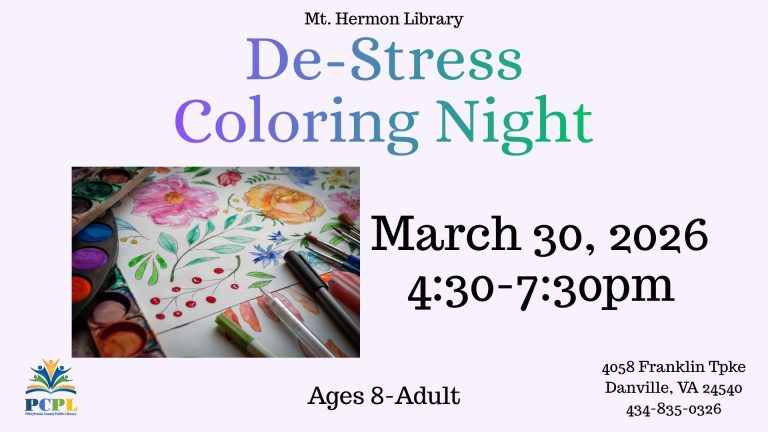 De-Stress Coloring Night (Presentation)