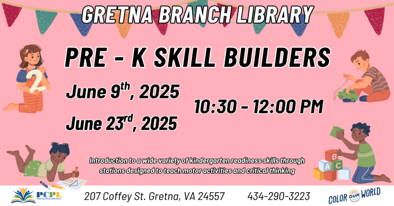 Pre-K Skill Builders June 9 and 23