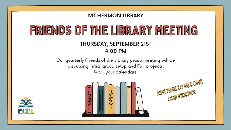 September Friends of the Library Meeting