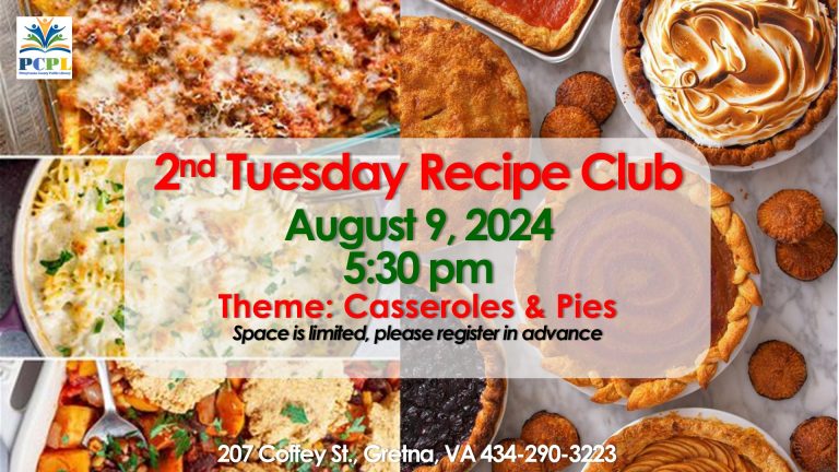 Recipe Club August 2024